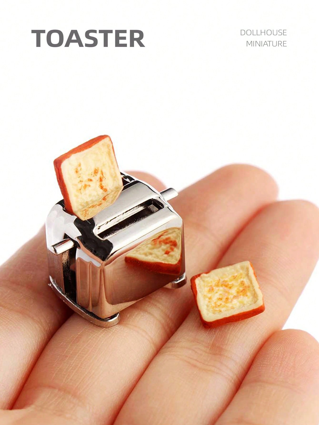 Small Appliances - 1:12 Dollhouse Miniature Toaster, Mini Simulation