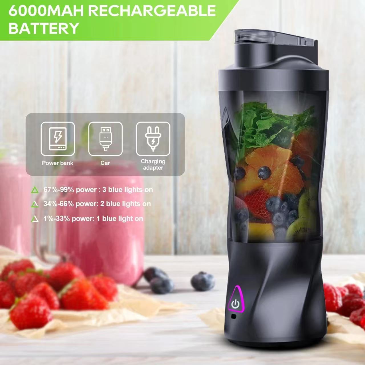 Portable Blender Usb Rechargeable - Portable Electric Juicer 700ML USB Rechargeable