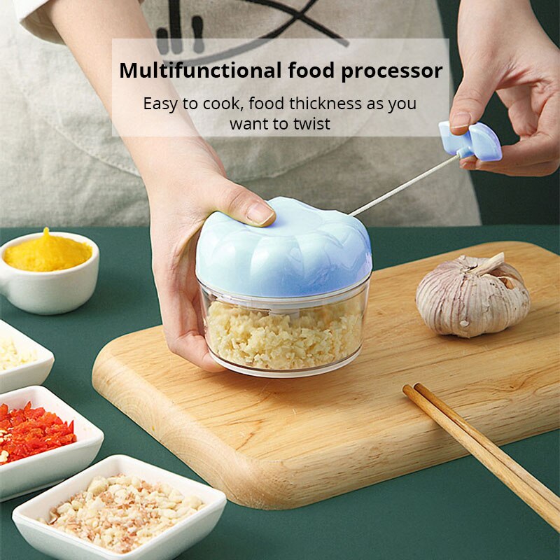 Immersion Hand Blender Set - 1pc Blue/Pink Manual Garlic Masher Hand