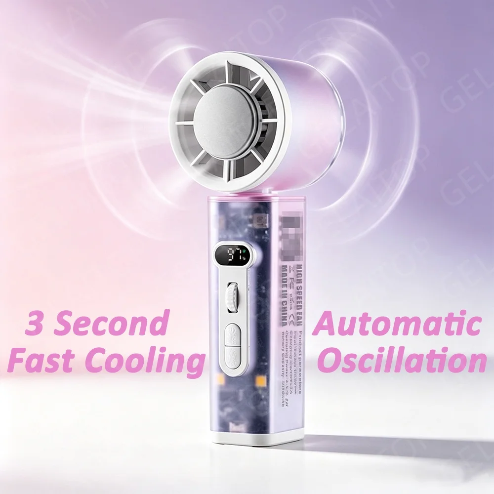 Portable Blender Usb Rechargeable - 2026 Portable Handheld Fan Auto Oscillation