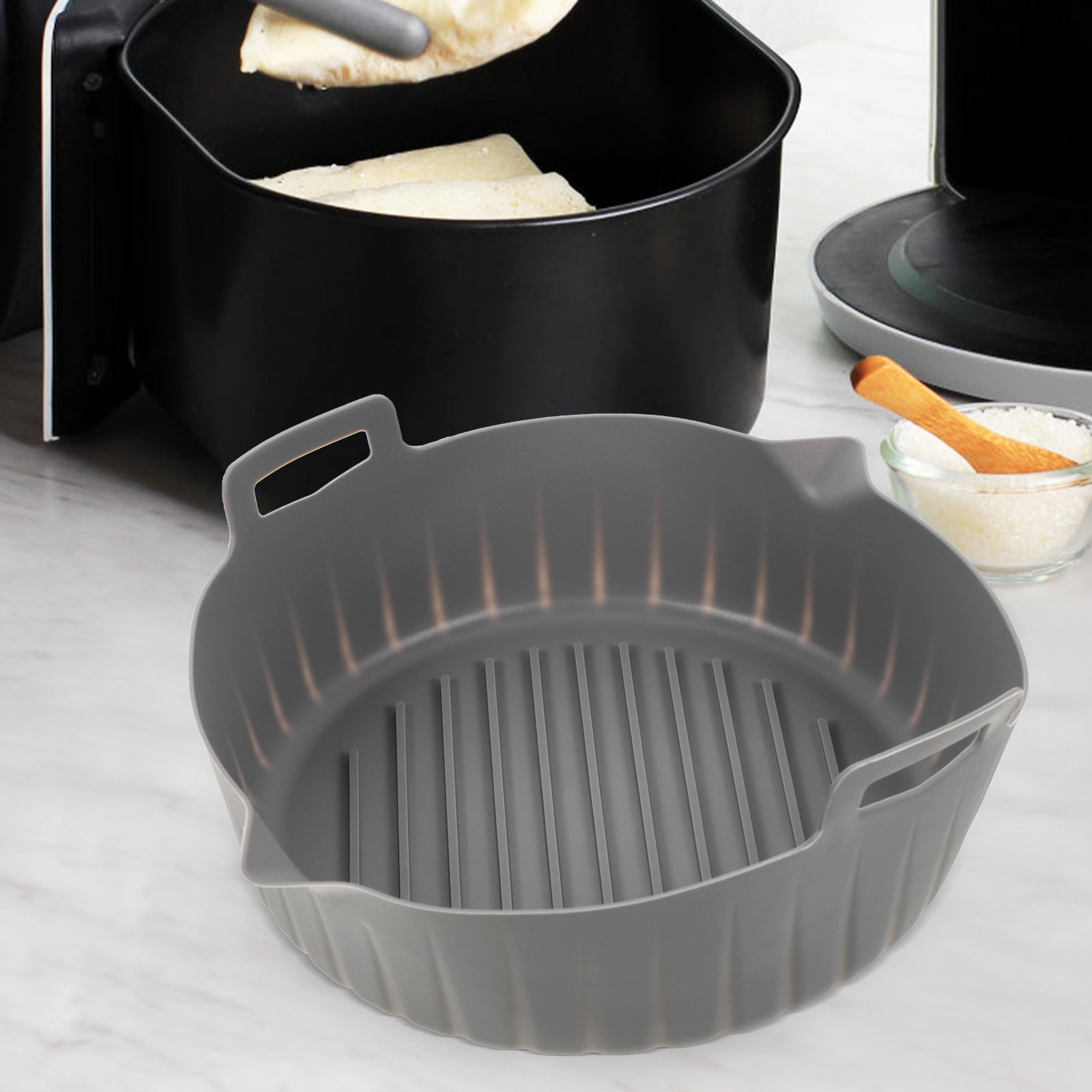 Air Fryer Silicone Pot Liner - Air Fryer Silicone Pot Round Non-Stick