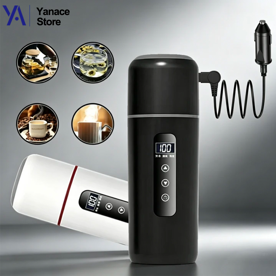 Electric Kettle Temperature Control - 12V 24V Car Heating Cup 500ml
