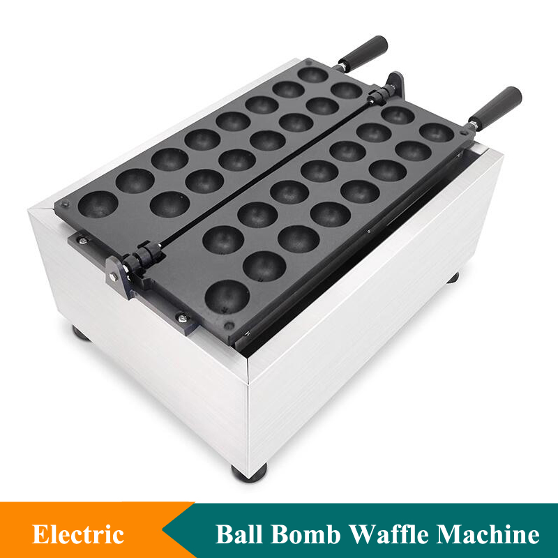 Mini Waffle Maker Machine - Commercial Non-stick Bubble Ball Shape Waffle