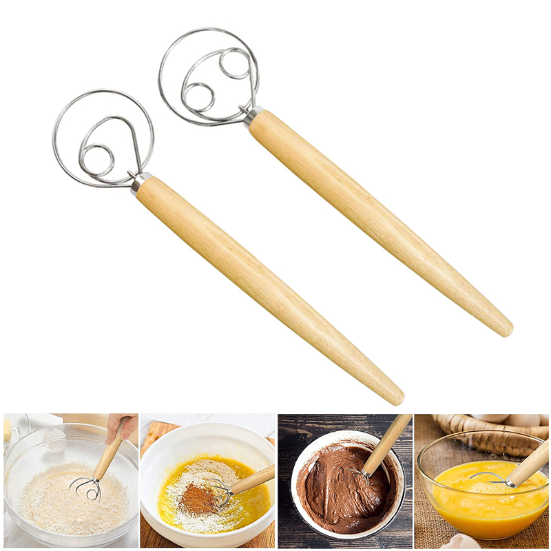Immersion Hand Blender Set - Large Hand Danish Dough Whisk Bread