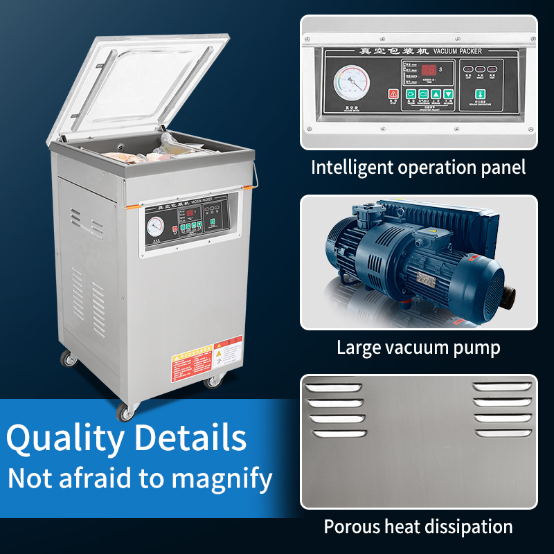 Food Vacuum Sealer Machine - Commercial Semi-Automatic Vertical Vacuum Sealer Food