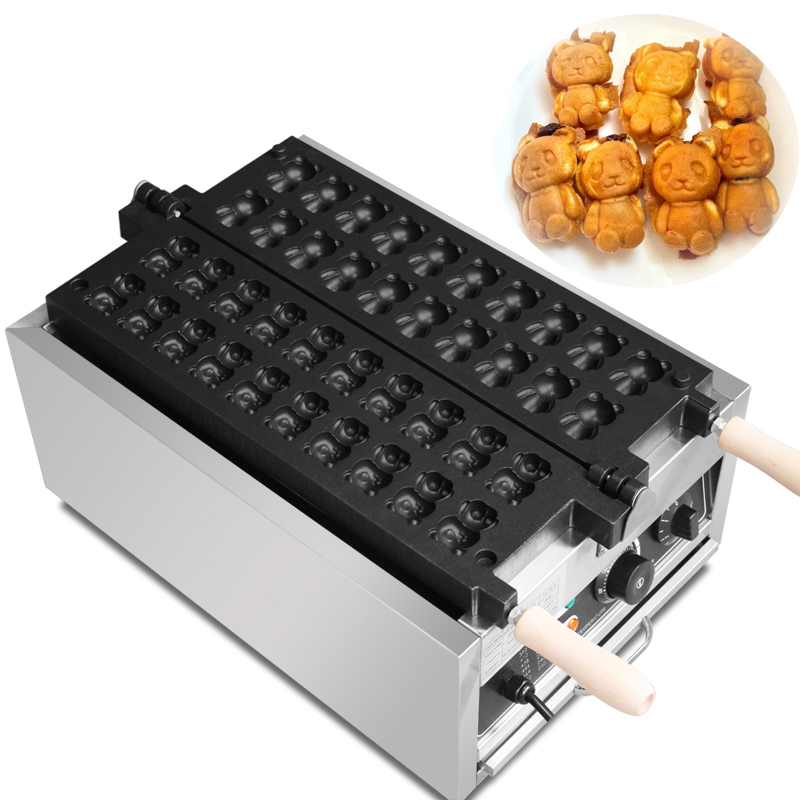 Mini Waffle Maker Machine - Commercial 20Pcs Bear Shape Taiyaki Machine