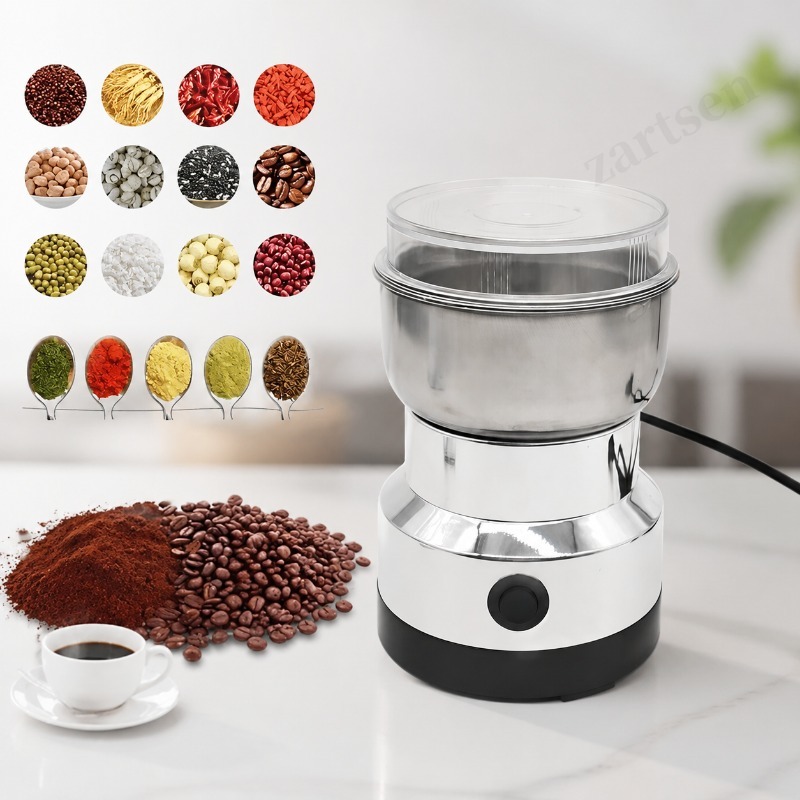 Coffee Bean Grinder Electric - Kitchen Multifunctional 4 Blade Grain Grinder