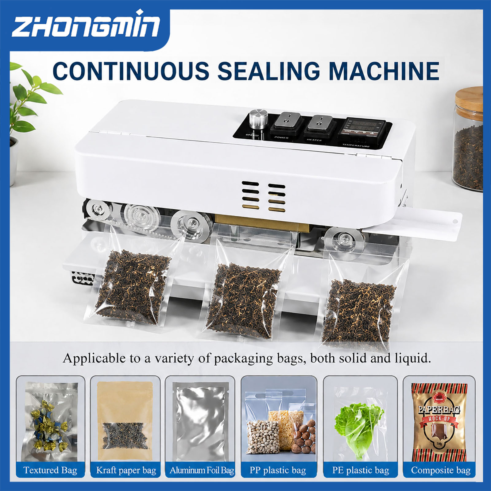 Food Vacuum Sealer Machine - ZHONGMIN Electric Vacuum Sealer Food Storage