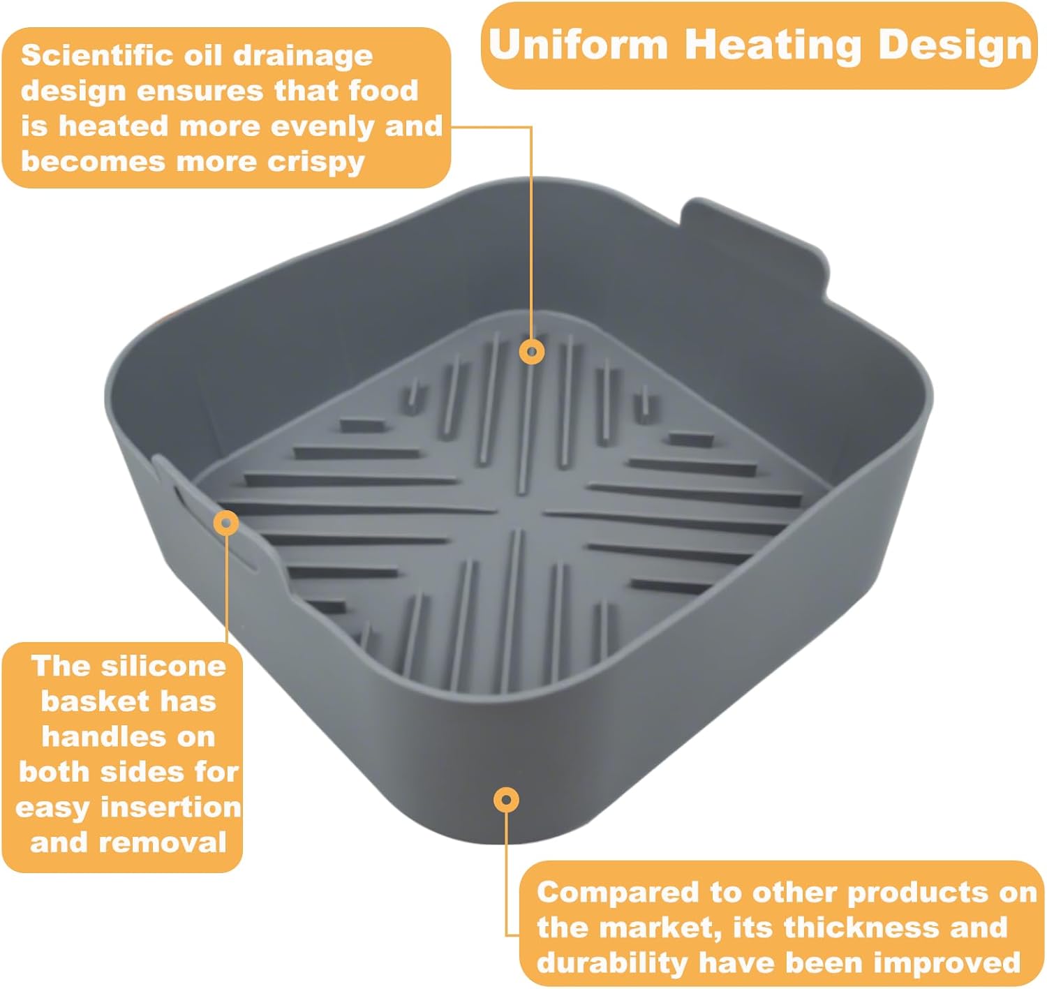 Non-stick 8.2inch Air Fryer Si - огляд і ціна Air Fryer Silicone Pot Liner