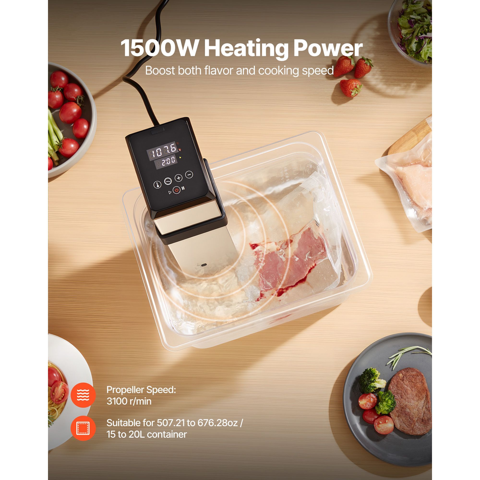 1500W Sous Vide for Precision  - огляд і ціна Digital Sous Vide Precision Cooker