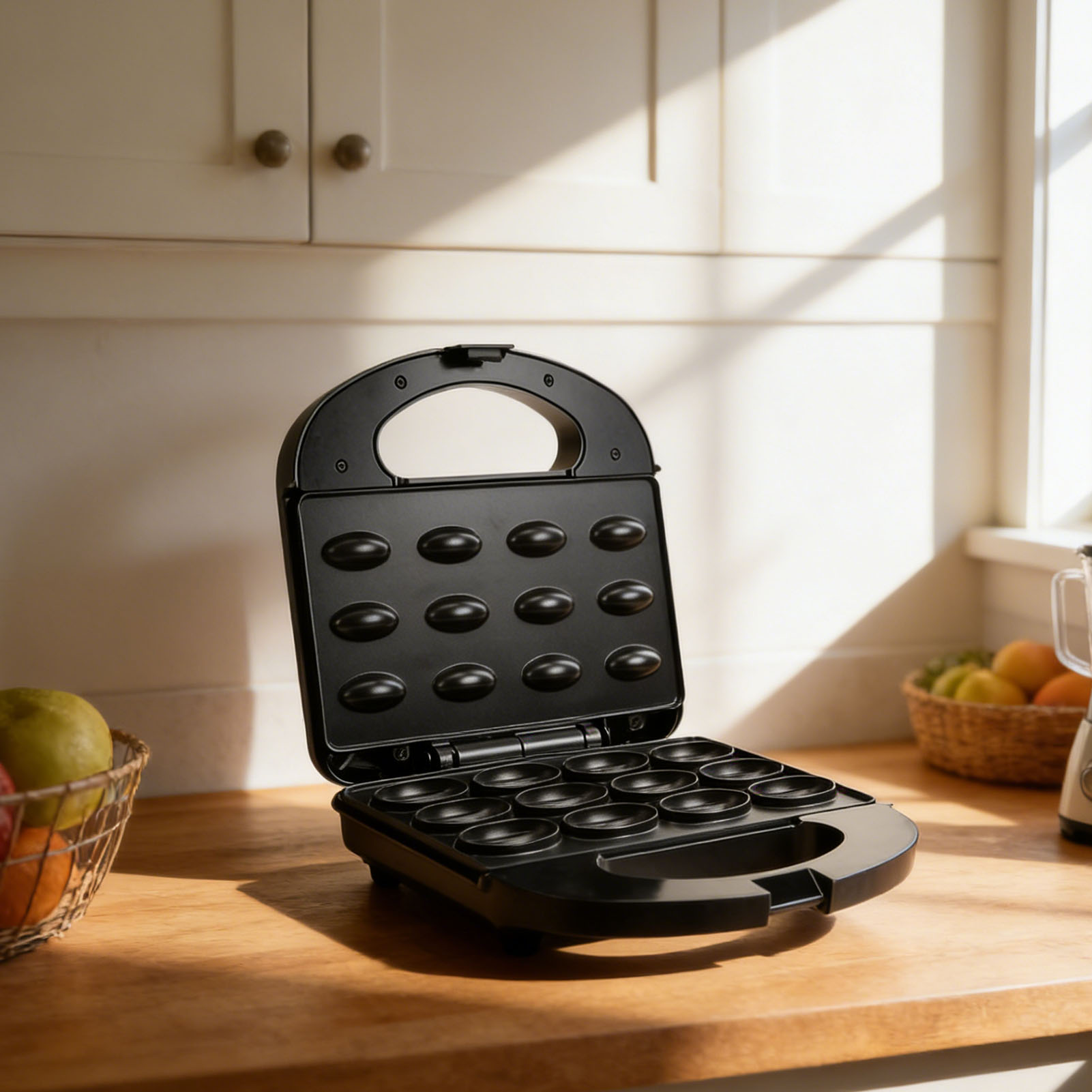 12 Walnut Cookie Maker Non Sti - огляд і ціна Mini Waffle Maker Machine