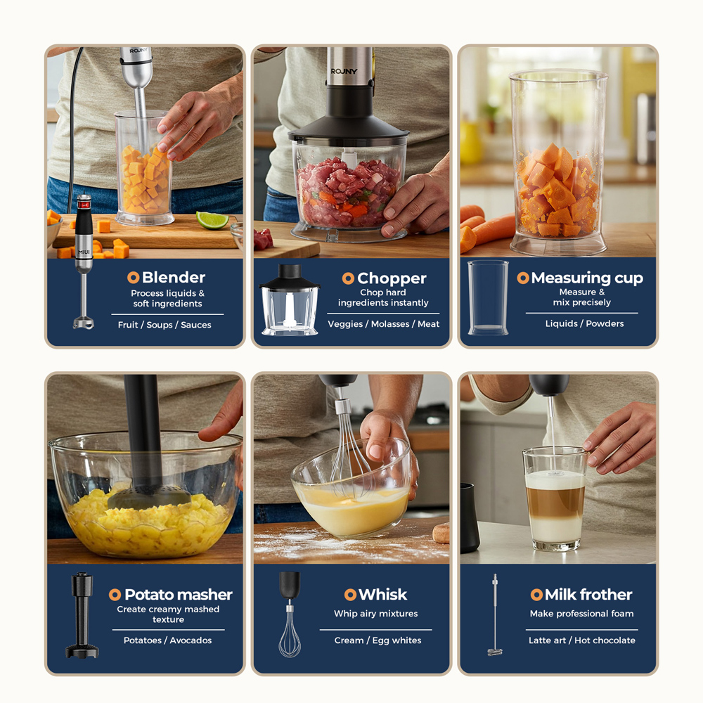 Electric Hand Held Stick Blend - огляд і ціна Immersion Hand Blender Set