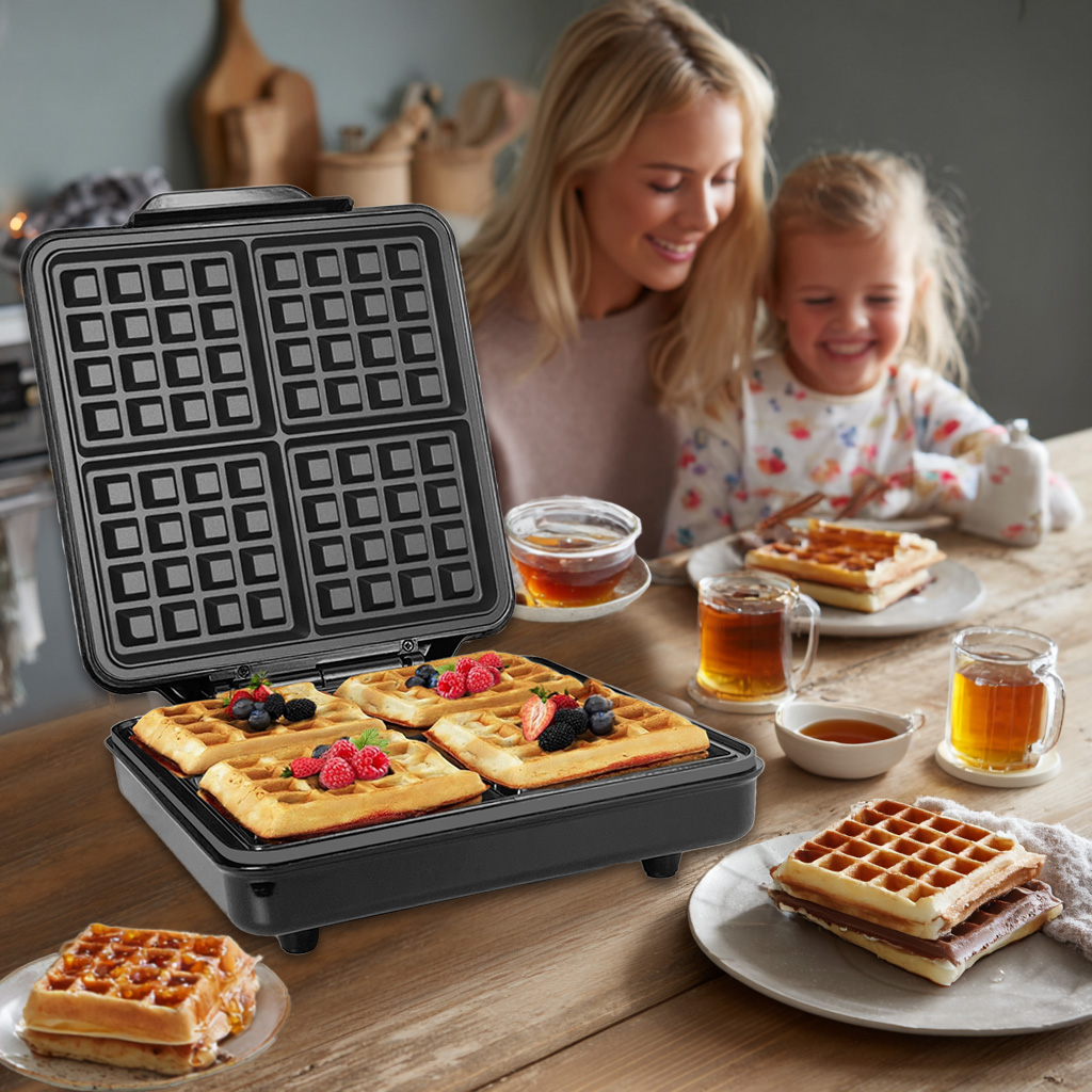 Mini Automatic 1200W 4-Slice D - огляд і ціна Mini Waffle Maker Machine