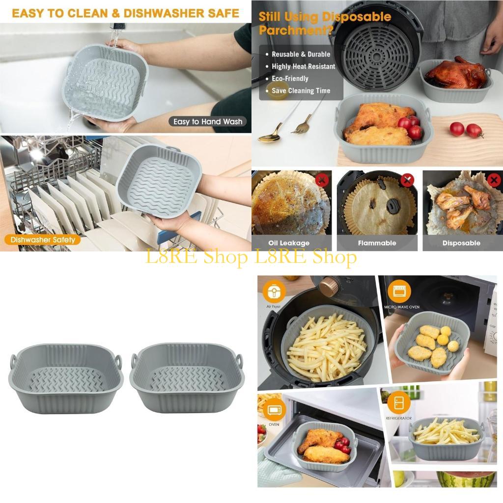 L8RE Pack of 2 Silicone Pot Li - огляд і ціна Air Fryer Silicone Pot Liner