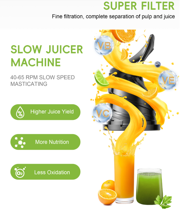 Commercial Electric Cold Press - огляд і ціна Electric Slow Juicer Cold Press