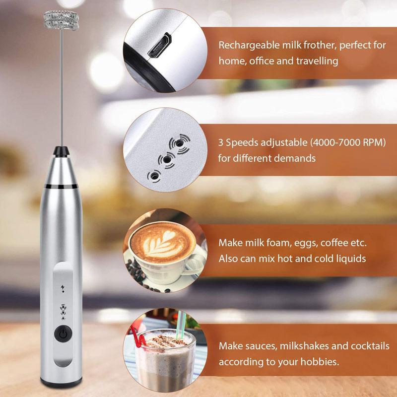 Mini Electric Handheld Milk Fr - огляд і ціна Portable Blender Usb Rechargeable