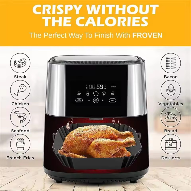 1pc Silicone Air Fryer Pot Tra - огляд і ціна Air Fryer Silicone Pot Liner