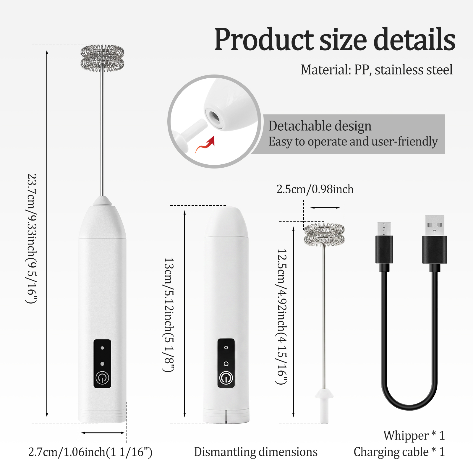 Wireless Milk Frother Portable - огляд і ціна Electric Milk Frother Handheld