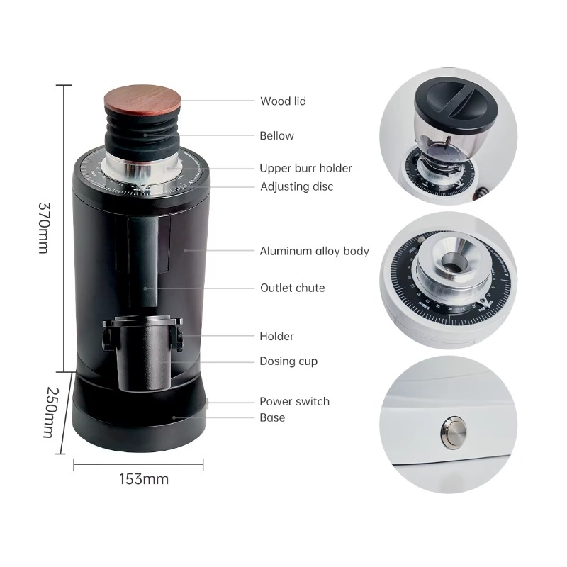 Professional DF83 Espresso Bea - огляд і ціна Coffee Bean Grinder Electric